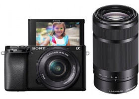 Sony ILCE-6100Y Беззеркальная APS-C камера с 16-50мм и 55-210мм линзами